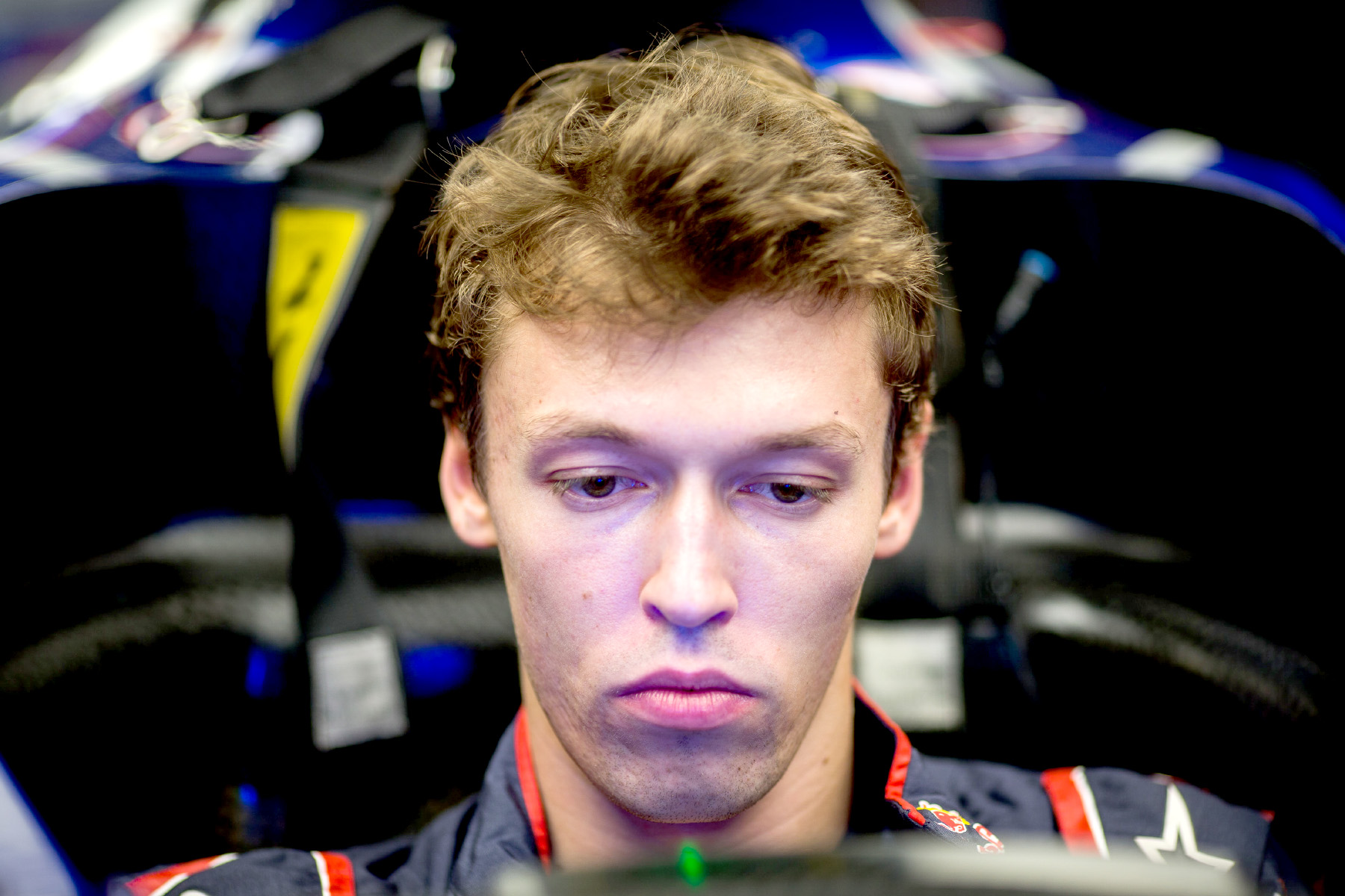 Daniil Kvyat sits in his car at the 2017 Hungarian Grand Prix.