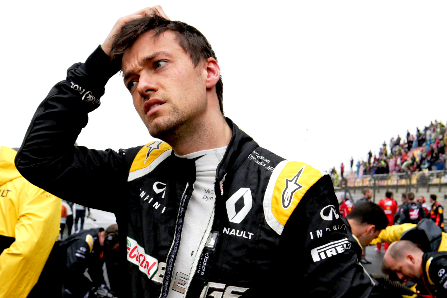 Jolyon Palmer on the grid.