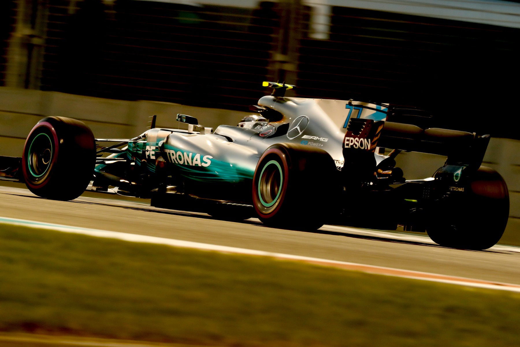 Valtteri Bottas on track at the 2017 Abu Dhabi Grand Prix.