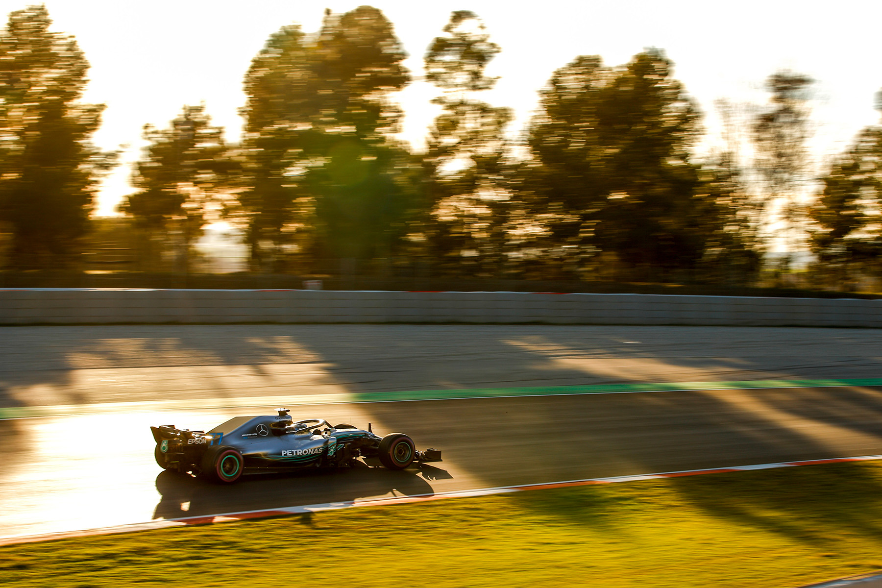 Valtteri Bottas testing in Barcelona