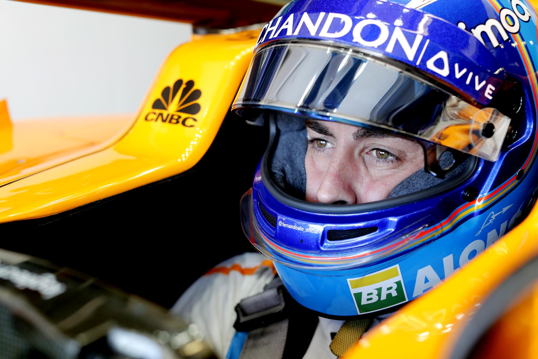 Fernando Alonso in his car at the 2018 Canadian Grand Prix.