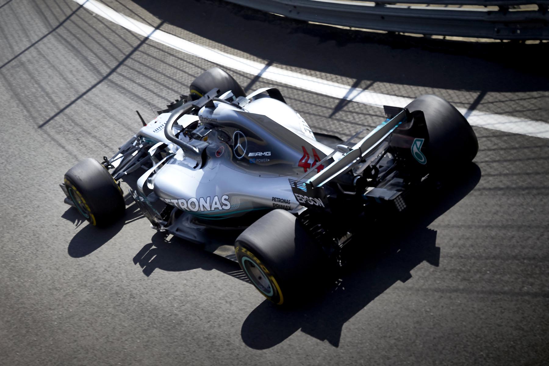 Lewis Hamilton on track at the 2018 British Grand Prix.