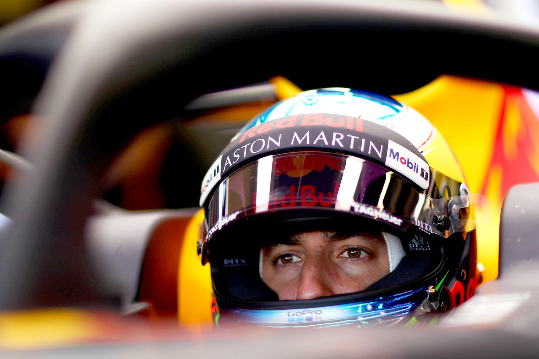 Daniel Ricciardo in his car at the 2018 British Grand Prix.