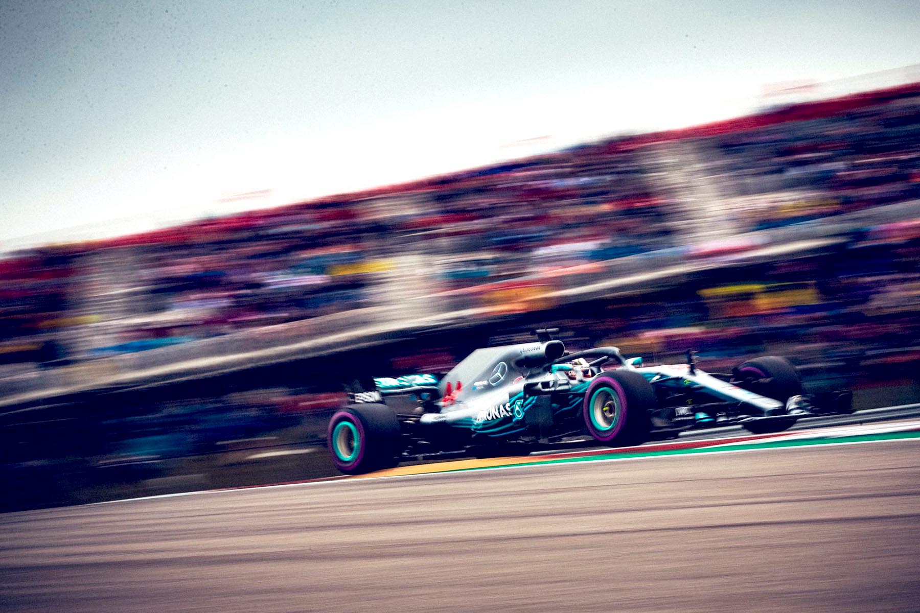 Lewis Hamilton on track during qualifying for the 2018 United States Grand Prix.