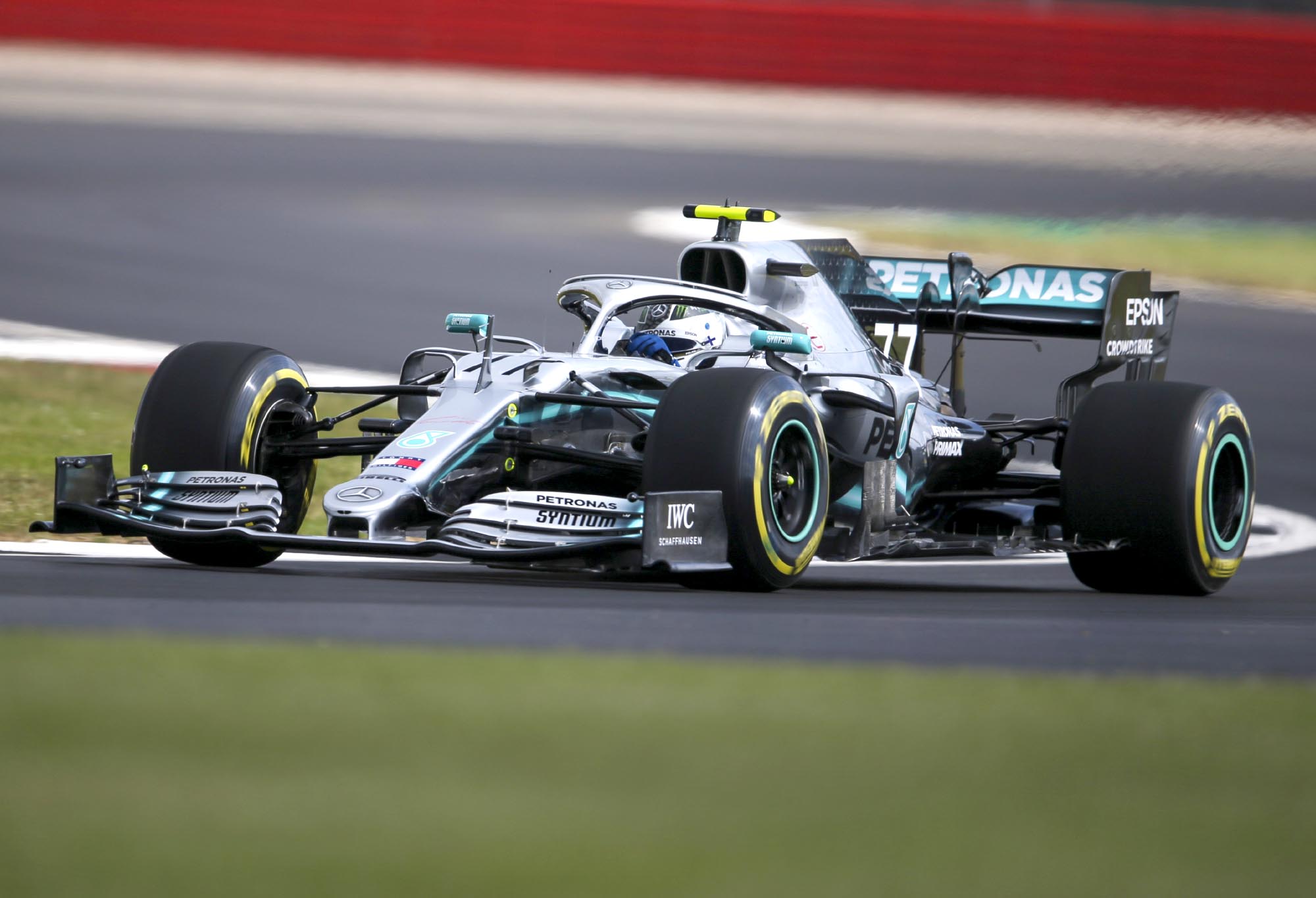 Valtteri Bottas on track at the 2019 British Grand Prix.