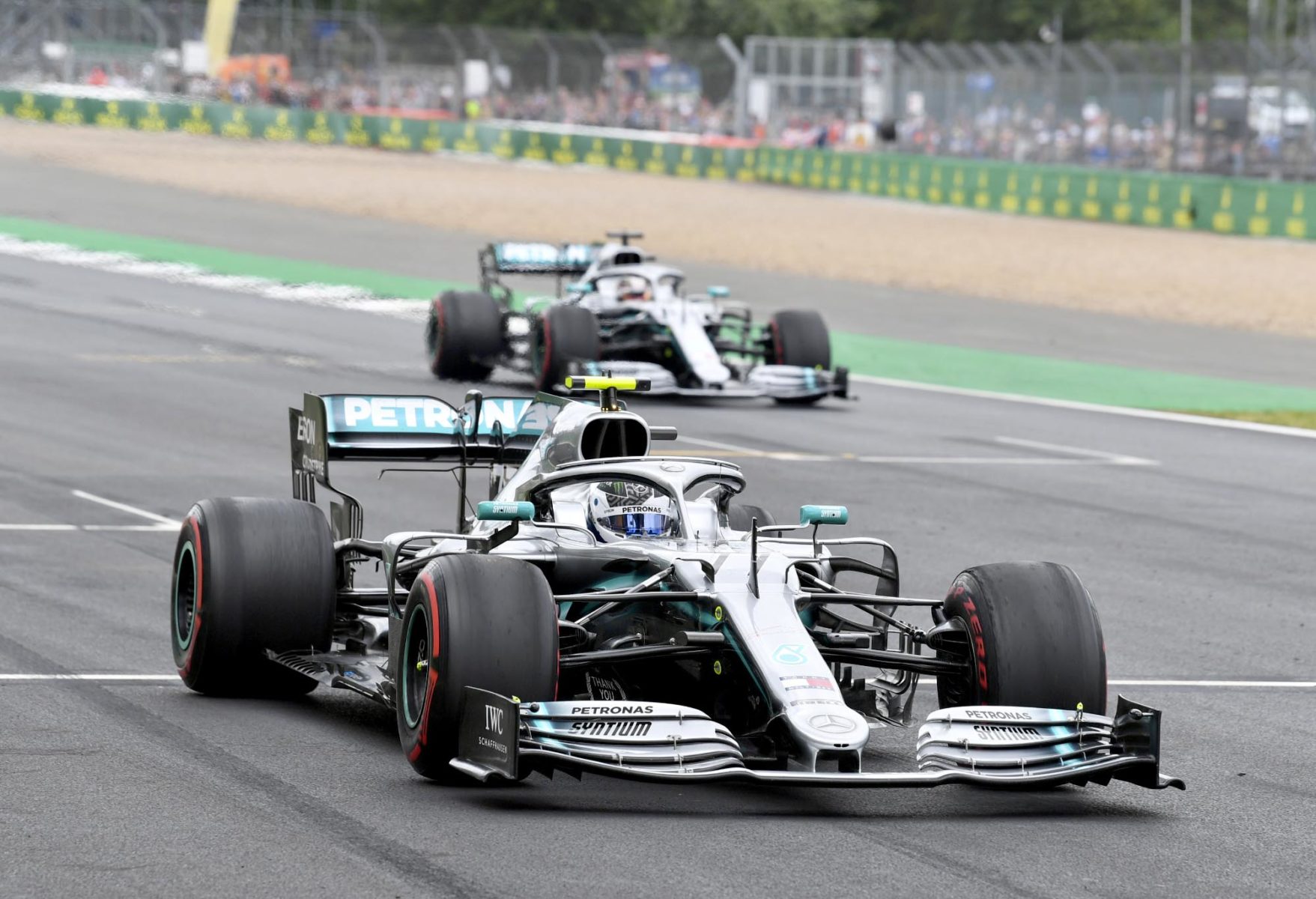 Valtteri Bottas on track for practice at the 2018 British Grand Prix.