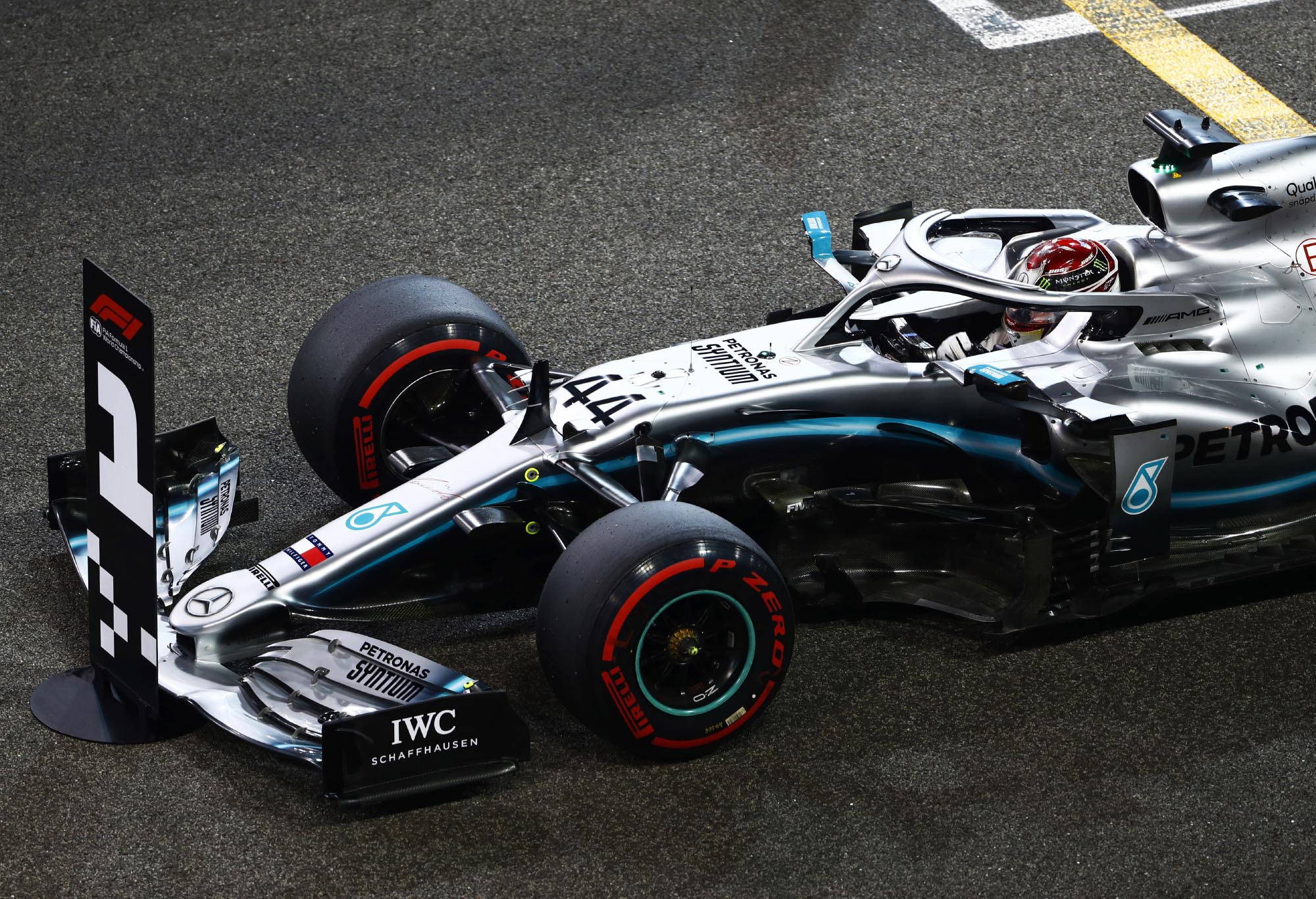 Lewis Hamilton at the 2019 Abu Dhabi Grand Prix.